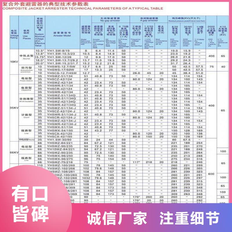 避雷器YH5WZ-54/134G【上海羿振电力设备有限公司】