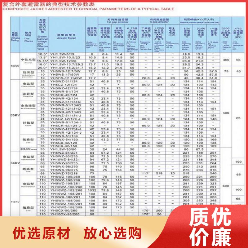 金属氧化物避雷器YH5W5-52.7/125