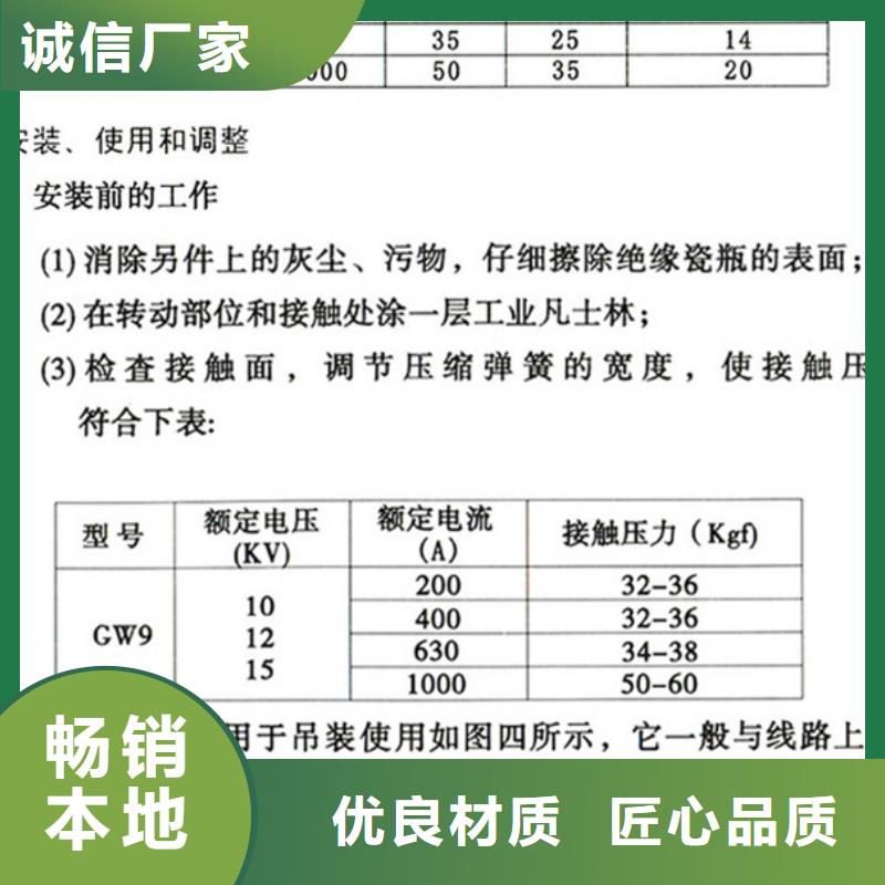 户外高压交流隔离开关：FGW9-12/200出厂价格