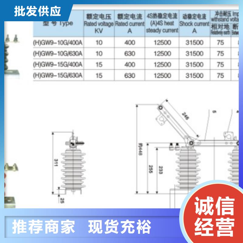 户外高压交流隔离开关：GW9-40.5KV/400来电咨