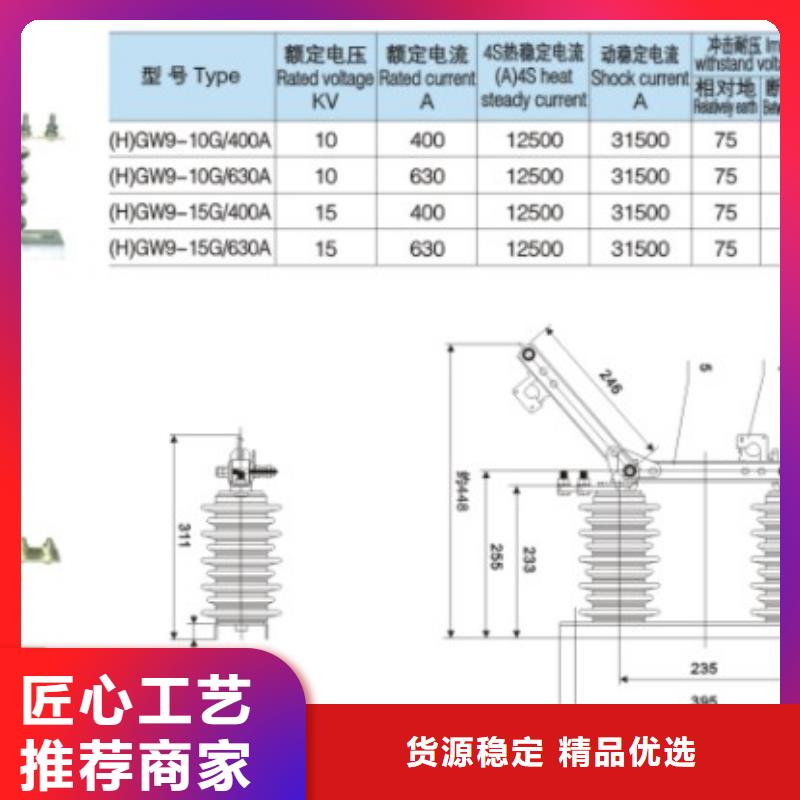 【羿振电气】户外高压交流隔离开关：HGW9-10G(W)/200价格优惠