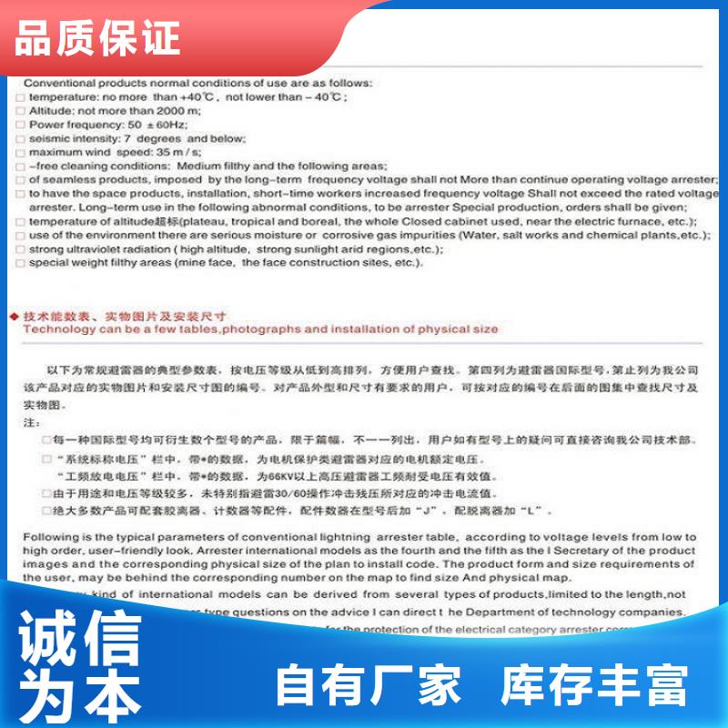 氧化锌避雷器YH1.5W5-73/200本地厂家