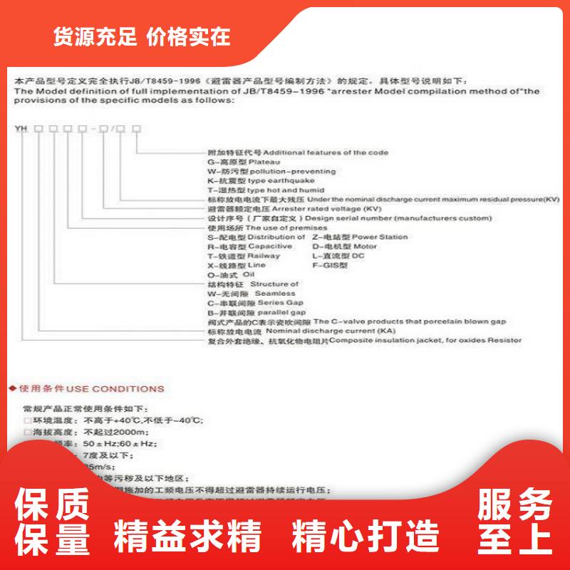 瓷外套金属氧化物避雷器Y10W-108/281