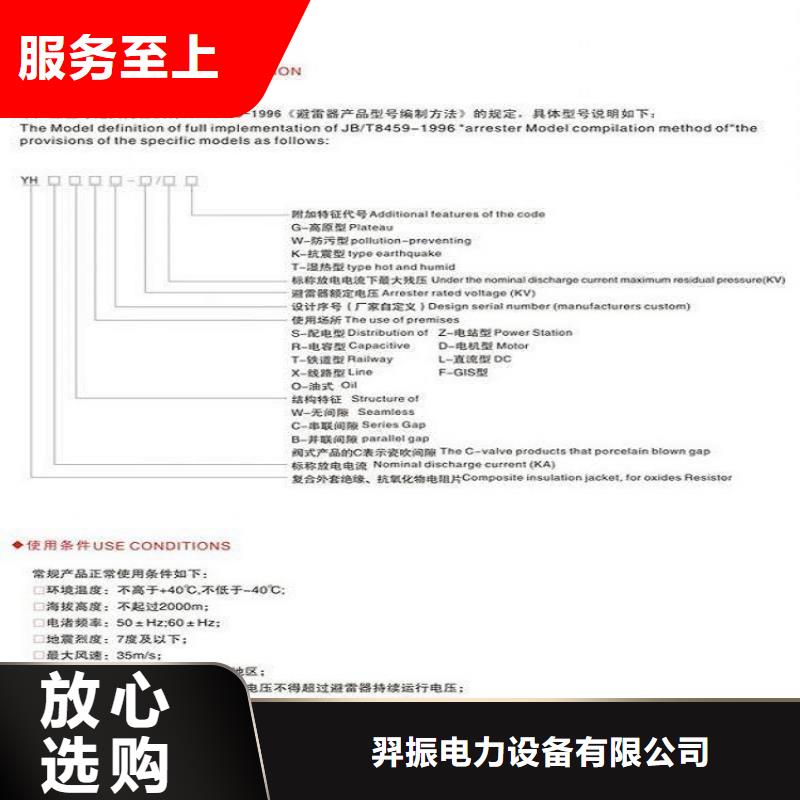 品牌：【羿振電力】避雷器Y10W-108/281