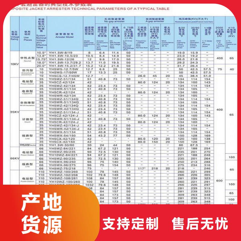 _氧化锌避雷器YH10WZ-51/134【羿振电力设备】