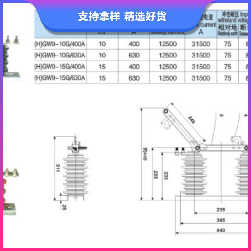 【单极隔离开关】HGW9-12/630A