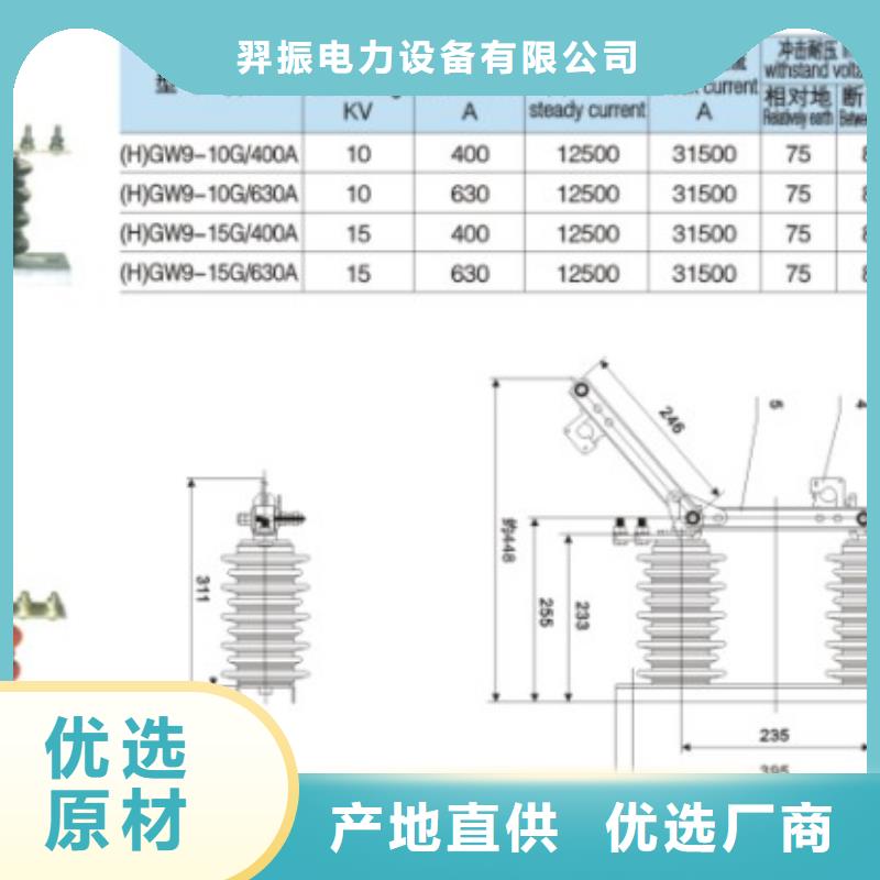 【隔离开关】10KV单级隔离开关HGW9-12KV/200A