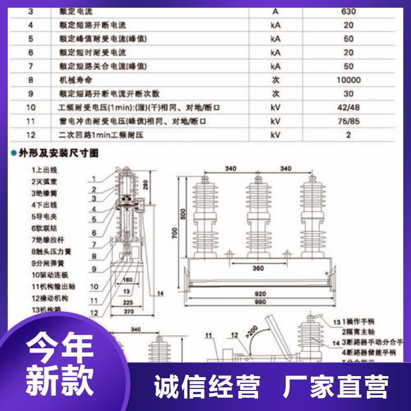 ZW7A-40.5/1600-31.5戶外真空斷路器